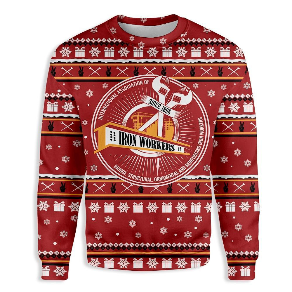Ironworker Christmas Gift Ugly Christmas Sweater, Perfect Holiday Gift