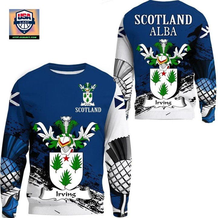 Irving Scottish Family Crest Scotland Special Sweater 