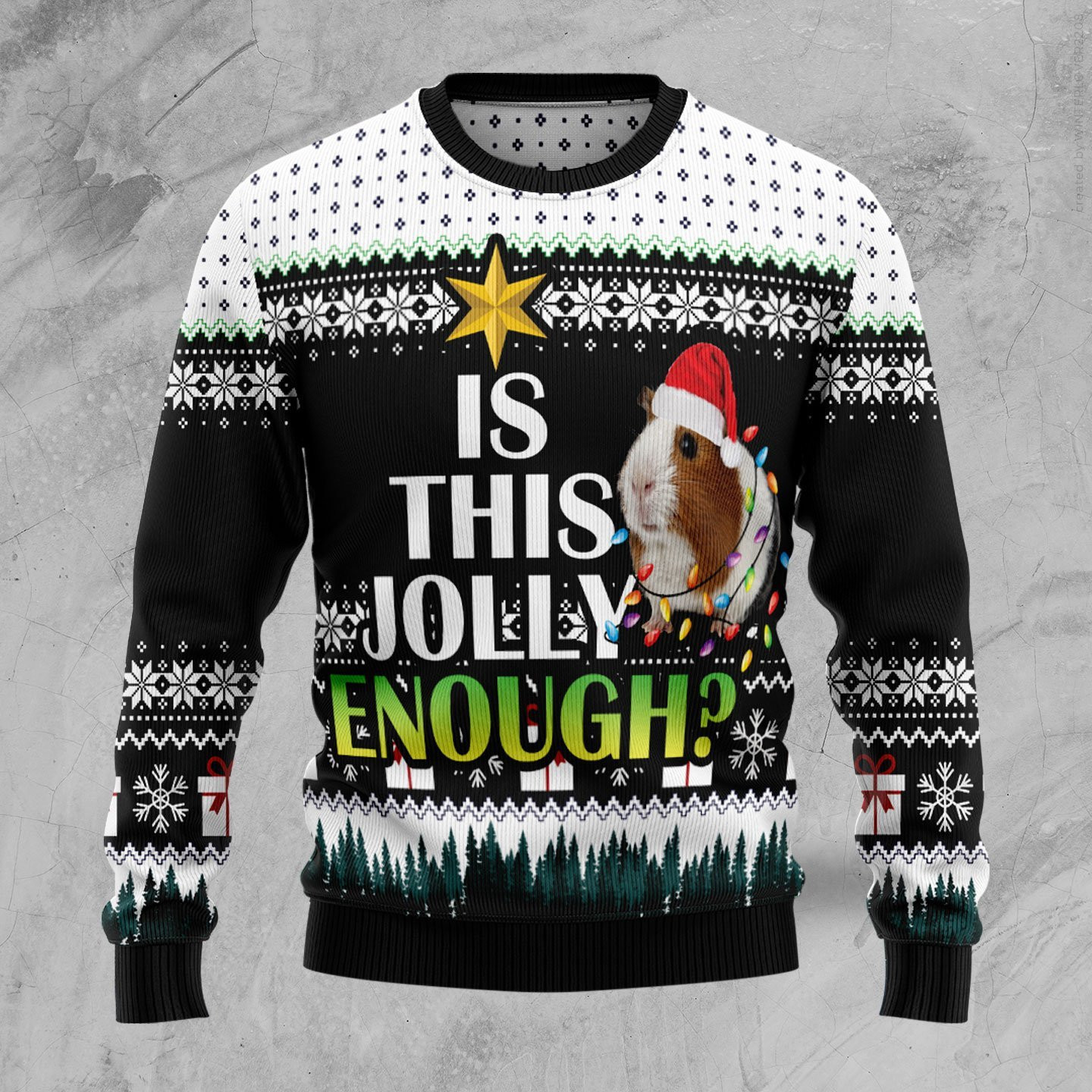 Is It Jolly Enough Guinea Pig Ugly Christmas Sweater, Perfect Holiday Gift