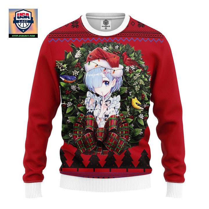 Isekai Rezero Starting Life In Another World Anime Noel Mc Ugly Christmas Sweater Thanksgiving Gift
