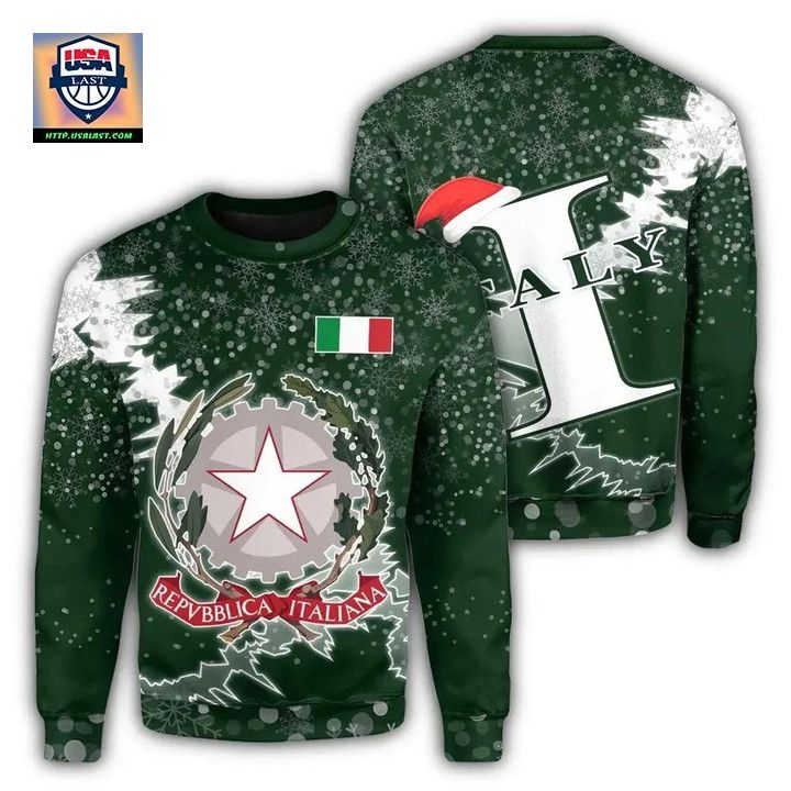 Italy Christmas Coat Of Arms Sweater X Style J78