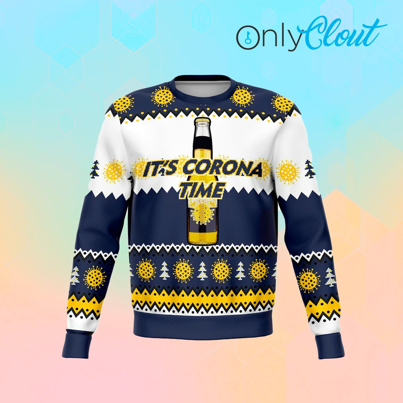 Its Corona Time Funny Ugly Christmas Sweater,
