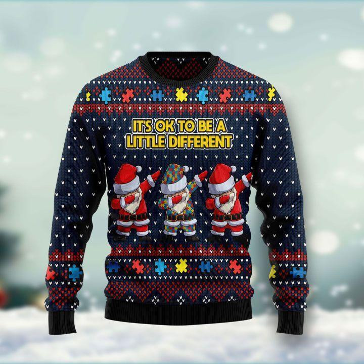 Its Ok To Be A Little Different Ugly Christmas Sweater, Perfect Holiday Gift
