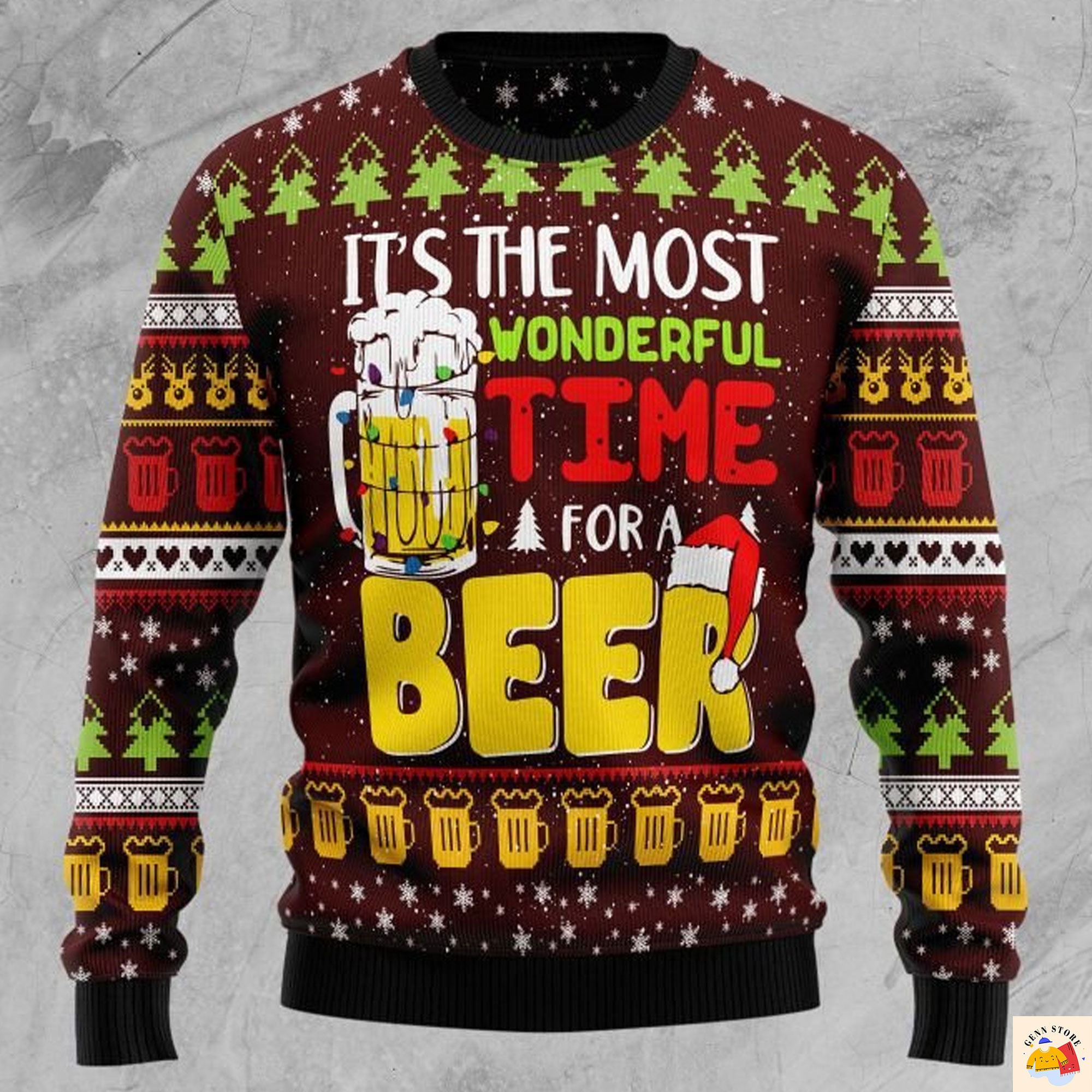 It's The Most Wonderful Time For A Beer Christmas Ugly Sweater, Christmas Sweater, Christmas Sweater, Xmas Sweater