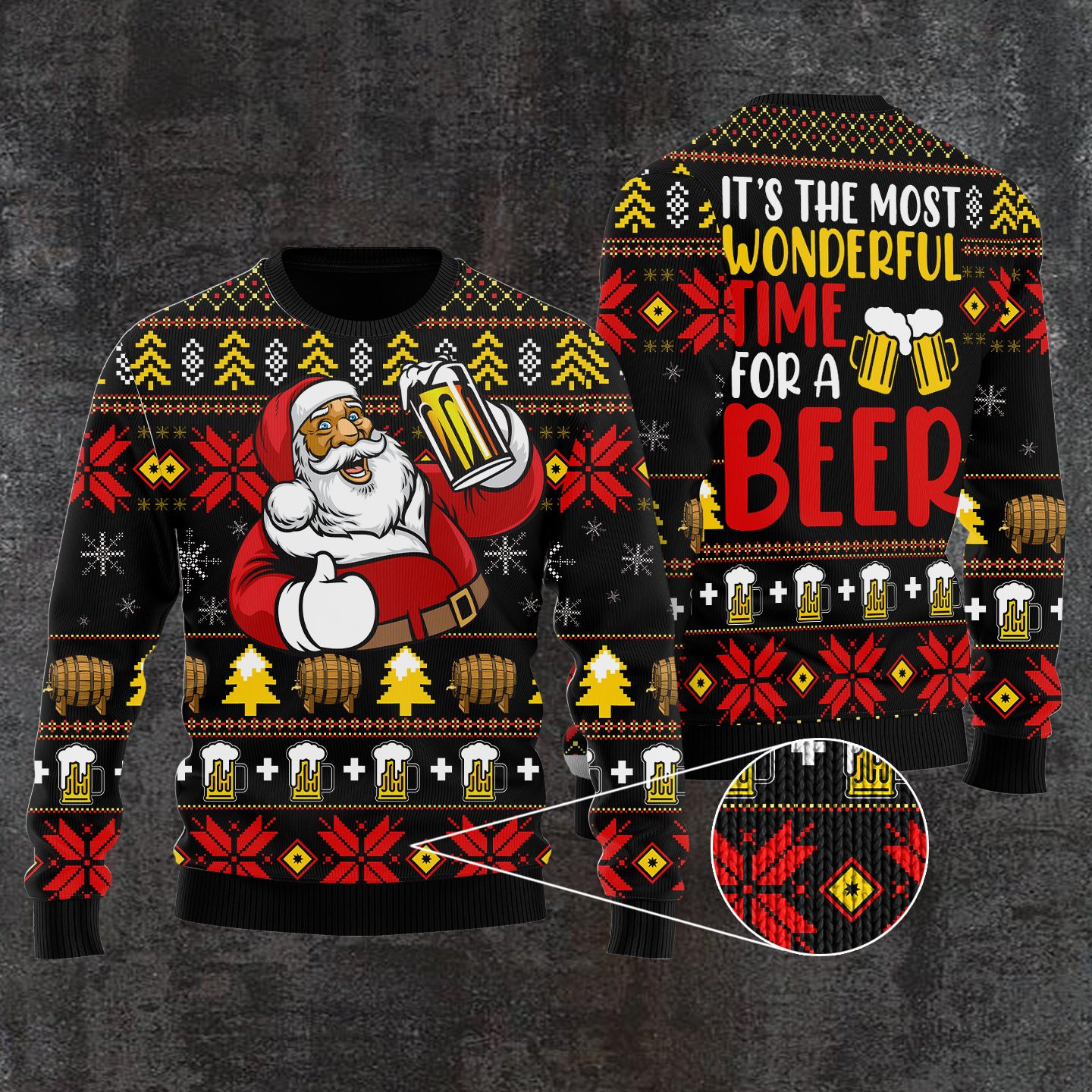 Its The Most Wonderful Time For A Beer Ugly Christmas Sweater, Perfect Holiday Gift