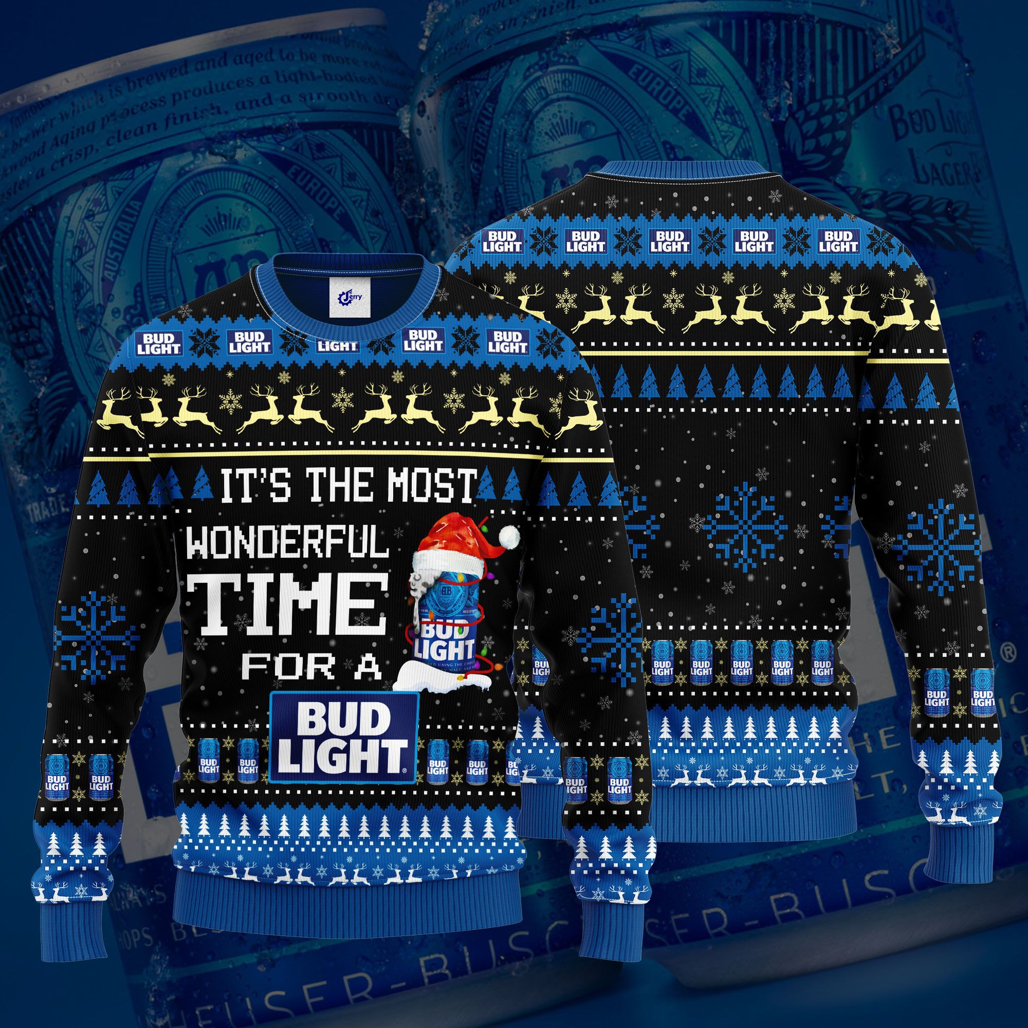 It'S The Most Wonderful Time For A Bud Light Ugly Christmas Sweater