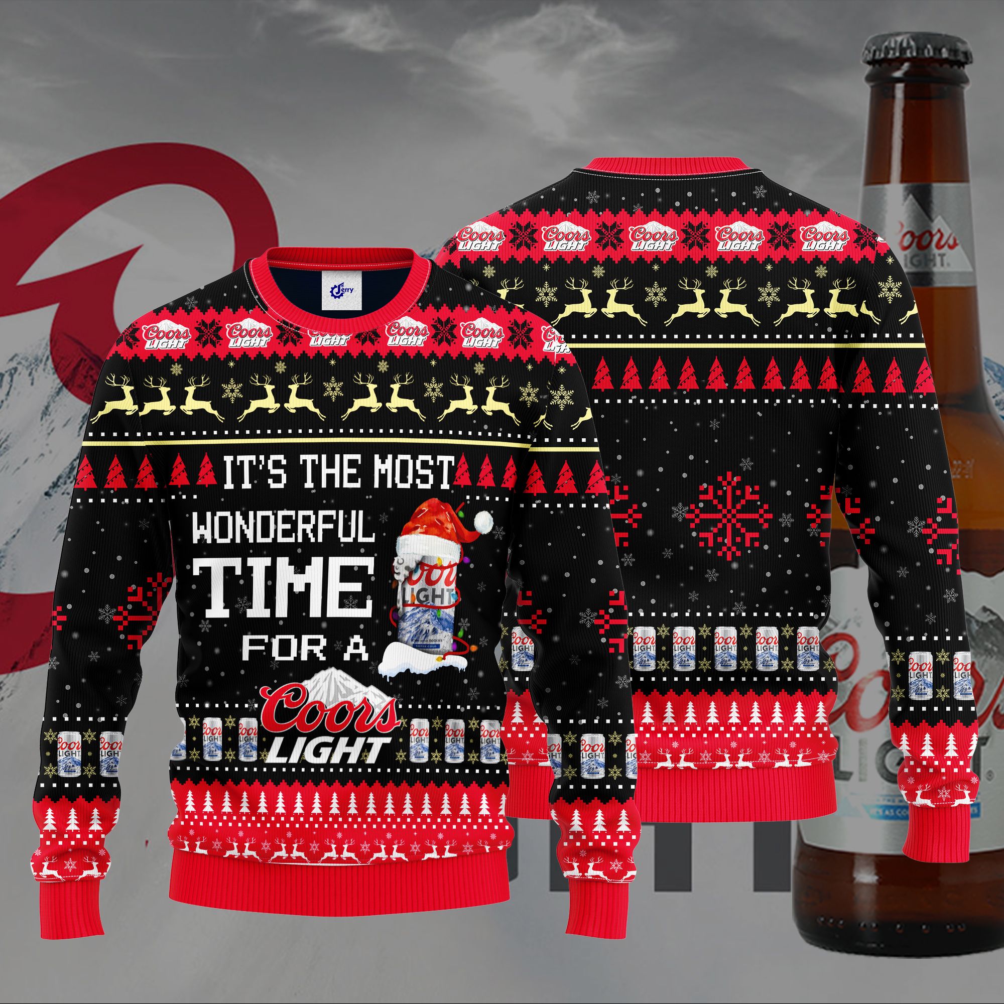 It'S The Most Wonderful Time For A Coors Light Ugly Christmas Sweater