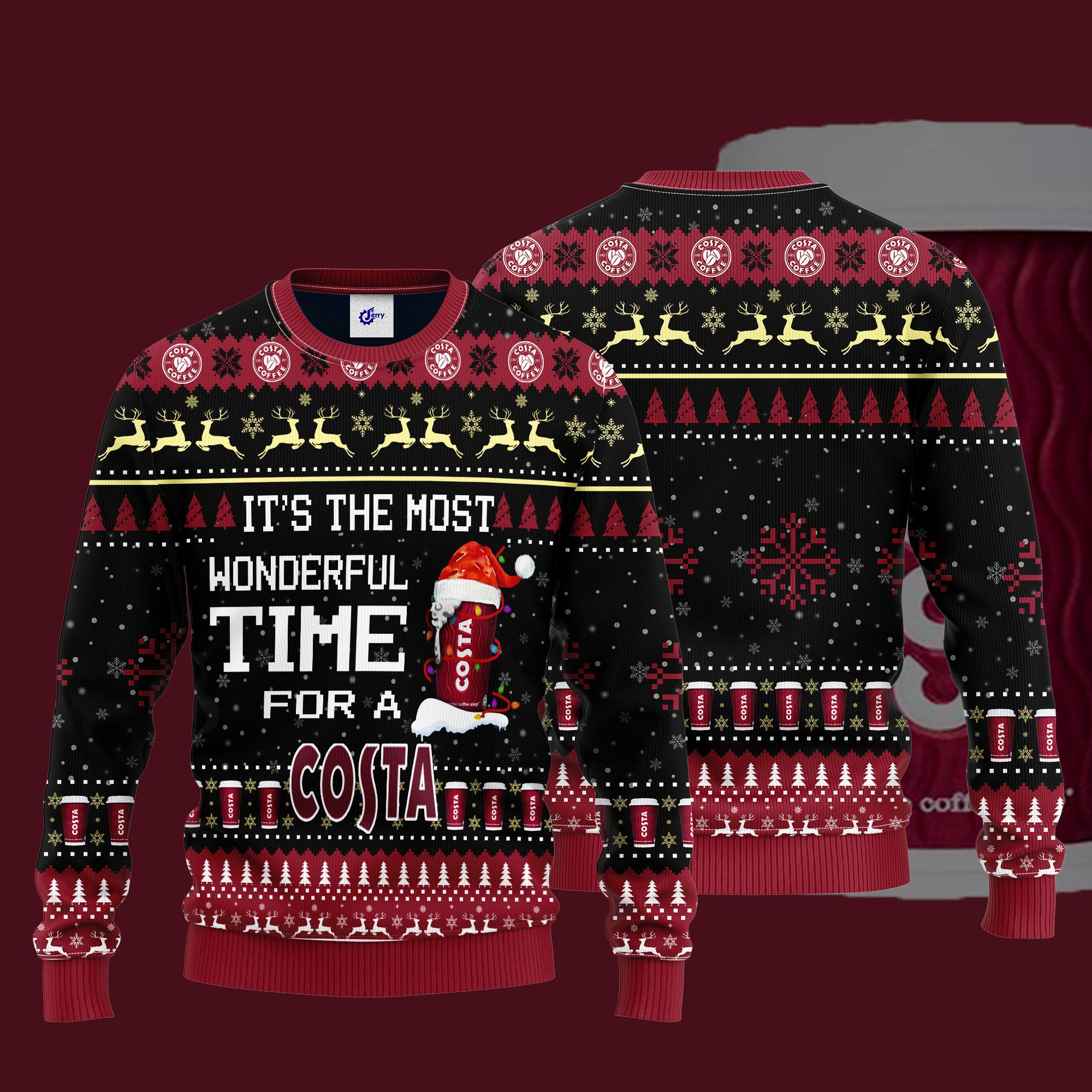 It'S The Most Wonderful Time For A Costa Ugly Christmas Sweater