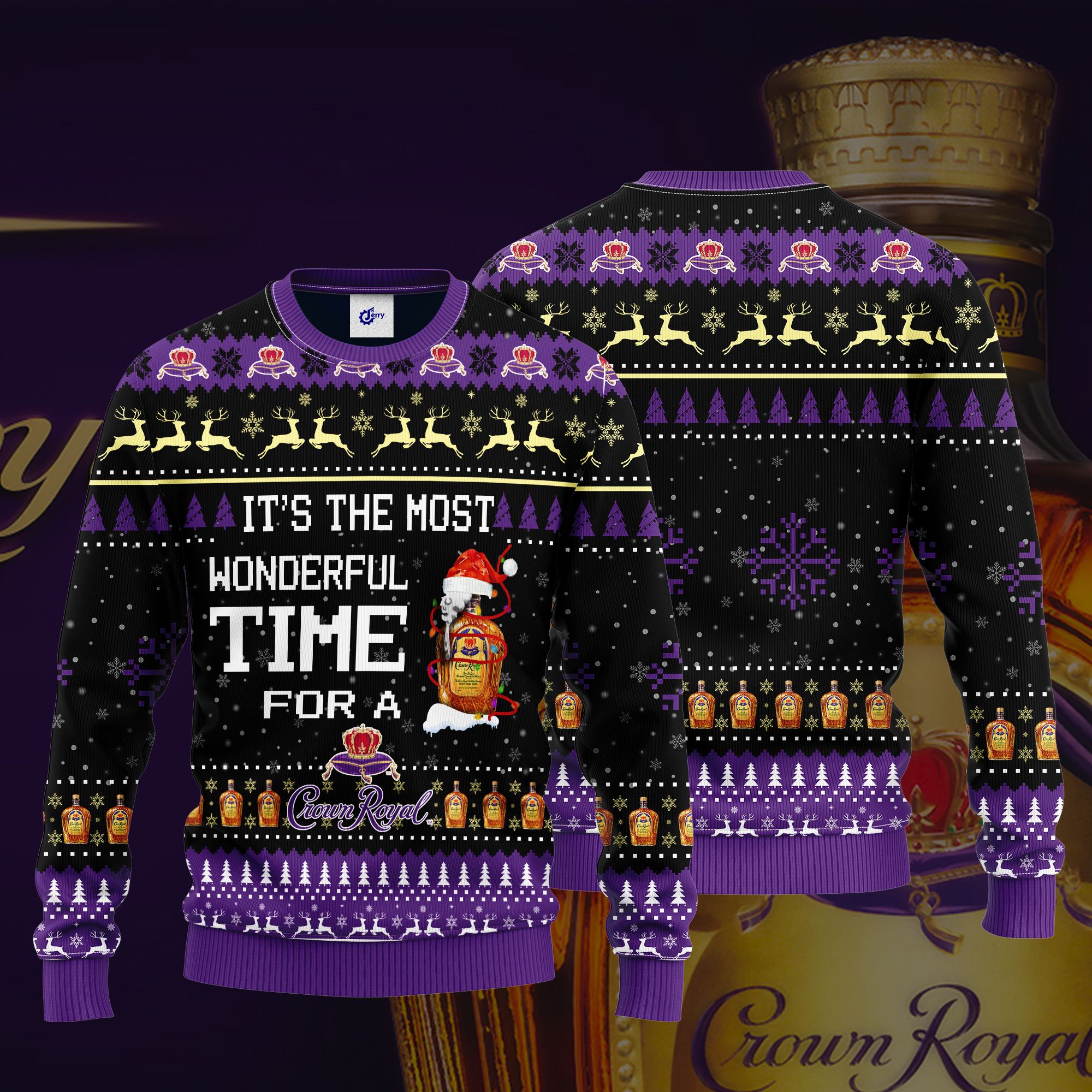 It'S The Most Wonderful Time For A Crown Royal Ugly Christmas Sweater