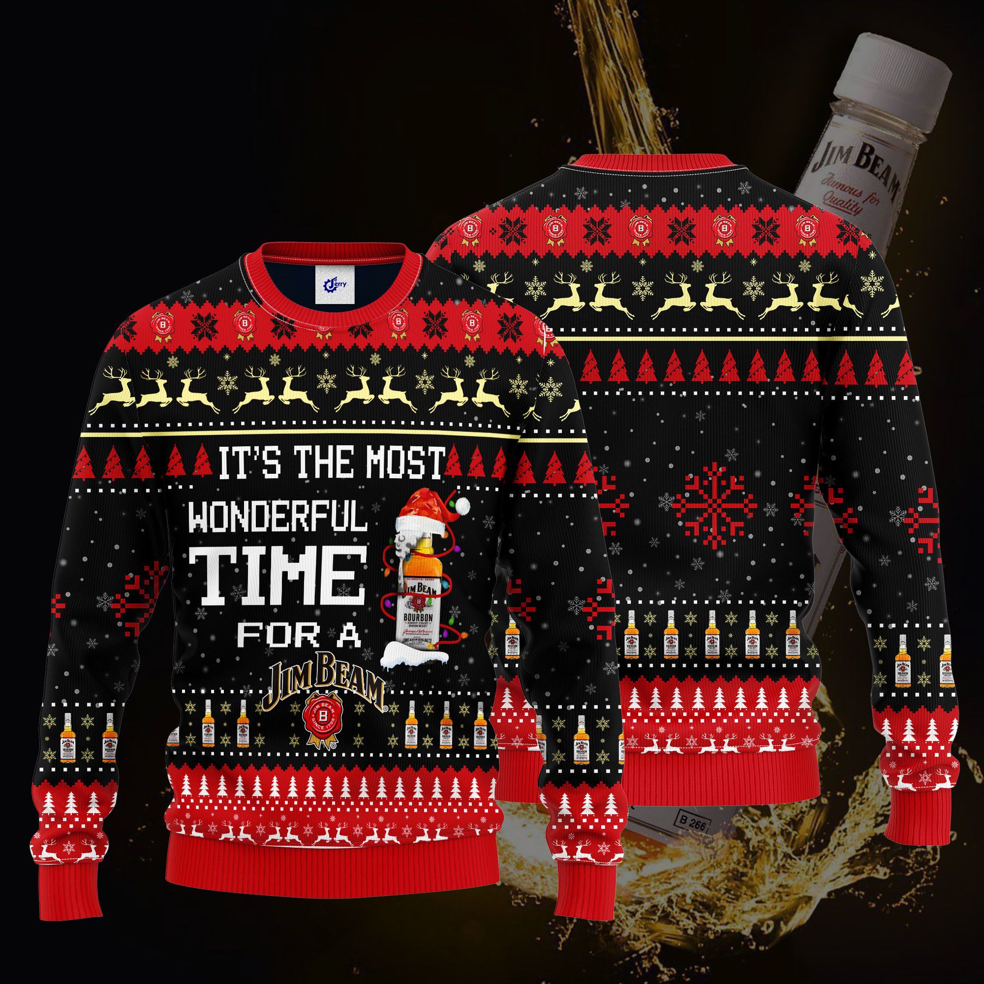 It'S The Most Wonderful Time For A Jim Beam Ugly Christmas Sweater