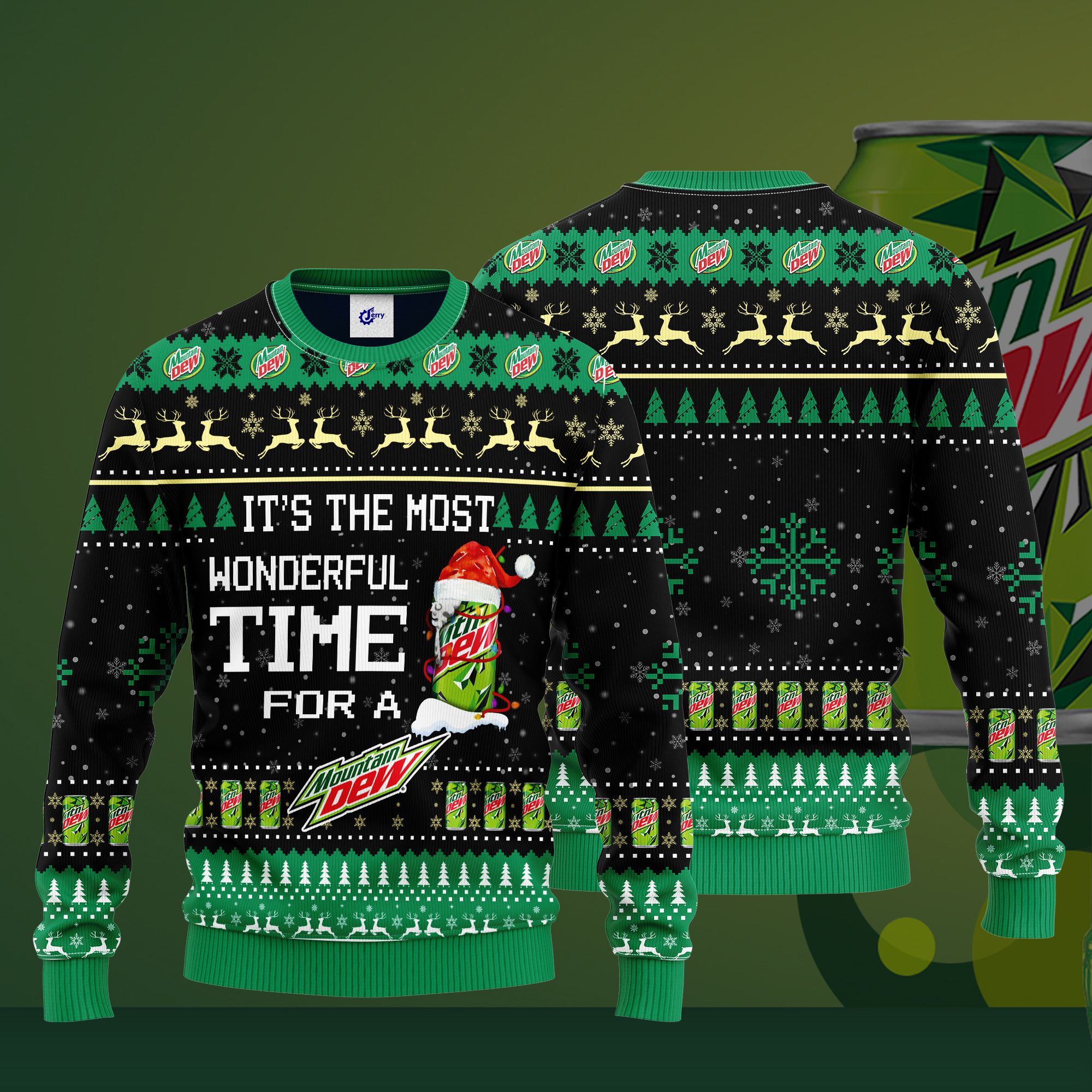 It'S The Most Wonderful Time For A Mountain Dew Ugly Christmas Sweater