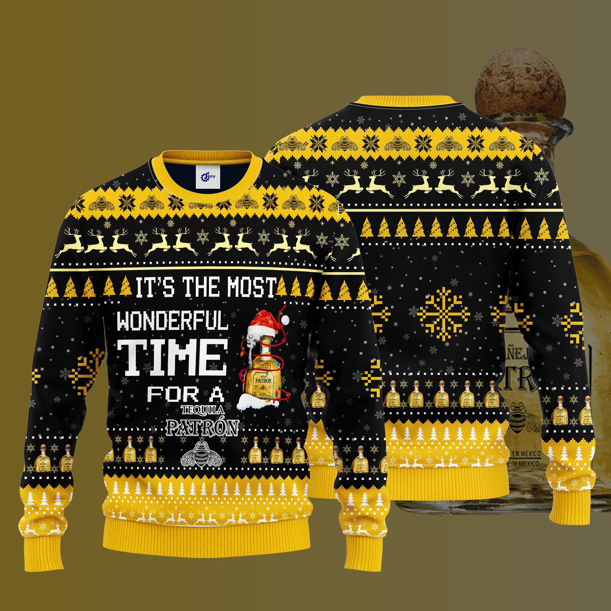 It'S The Most Wonderful Time For A Patron Ugly Christmas Sweater