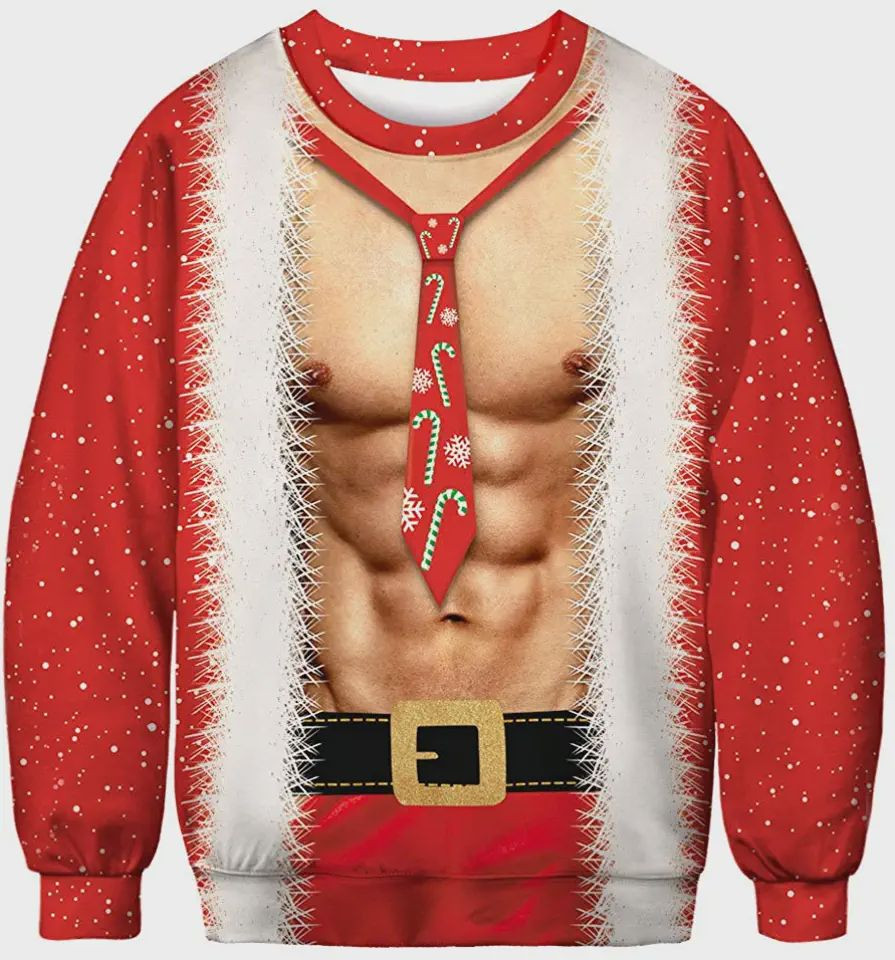 Iyowel Unisex Crew Neck Ugly Christmas Sweater,