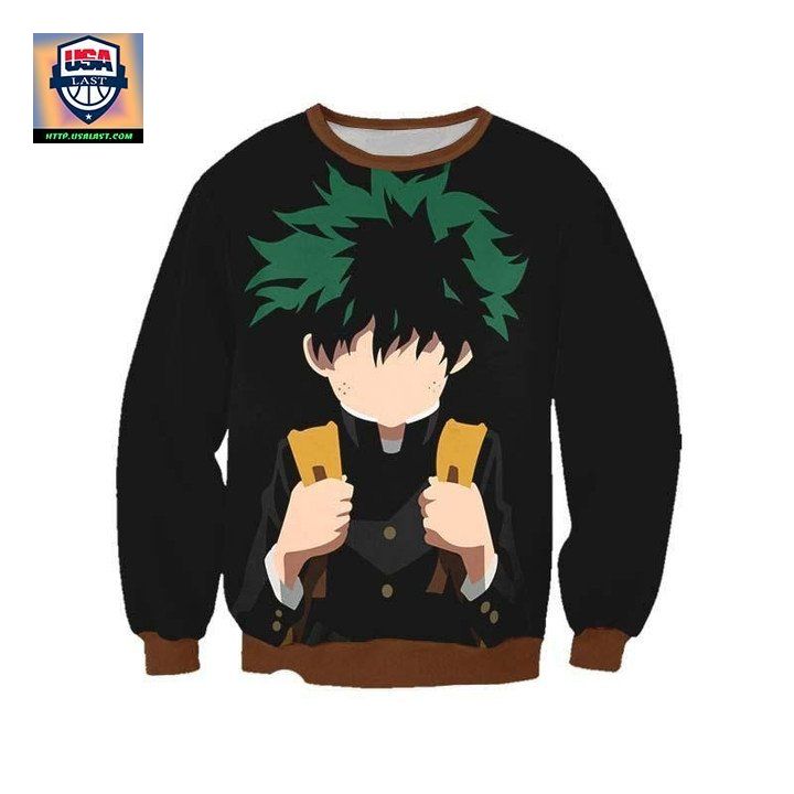 Izuku Midoriya In Darkness Sweater My Hero Academia 3D Printed Sweater