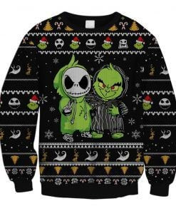 Jack And Grinch Ugly Christmas Sweater, Perfect Holiday Gift