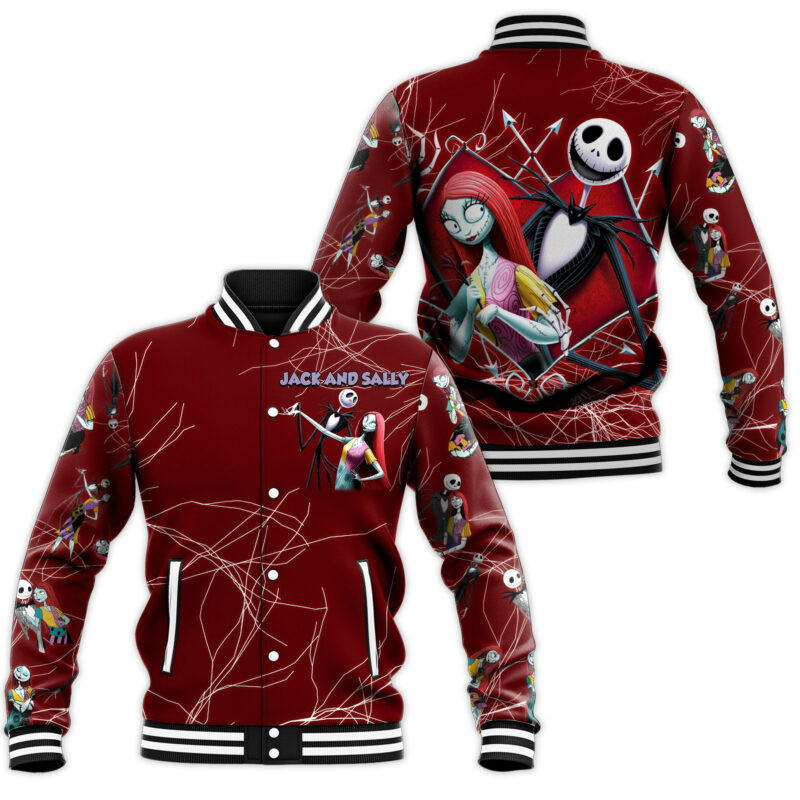 Jack and Sally Fashion Baseball Jacket for Men & Women | Movie Fan Gift