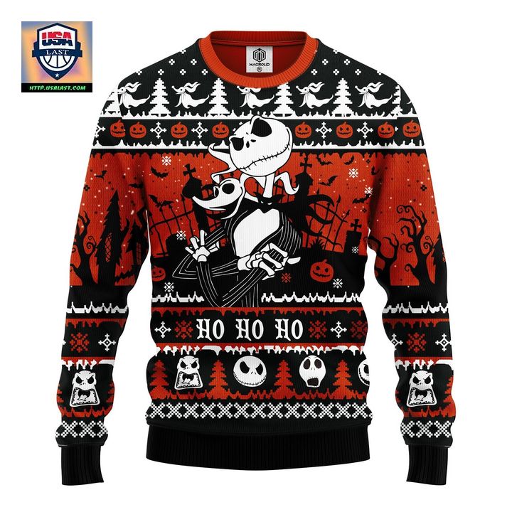 Jack And Zero Nightmare 2 Noel Ugly Christmas Sweater Amazing Gift Idea Thanksgiving Gift