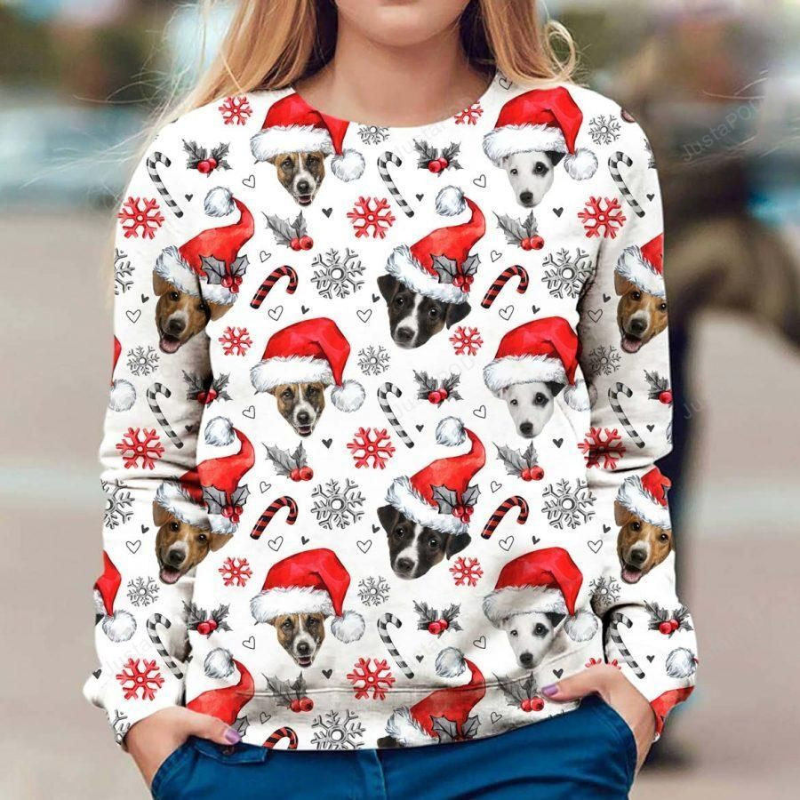 Jack Russell Terrier Xmas Decor Ugly Christmas Sweater, Perfect Holiday Gift