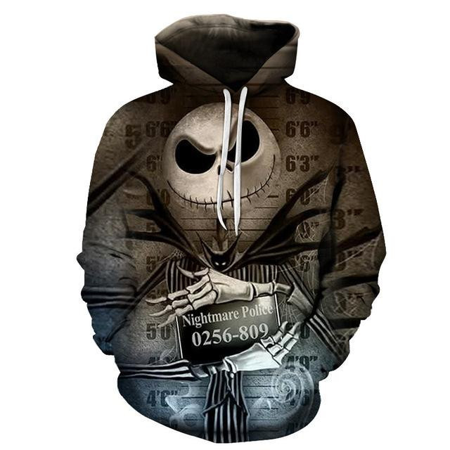 Jack Skellington 3D All Over Print Hoodie & Zip Hoodie
