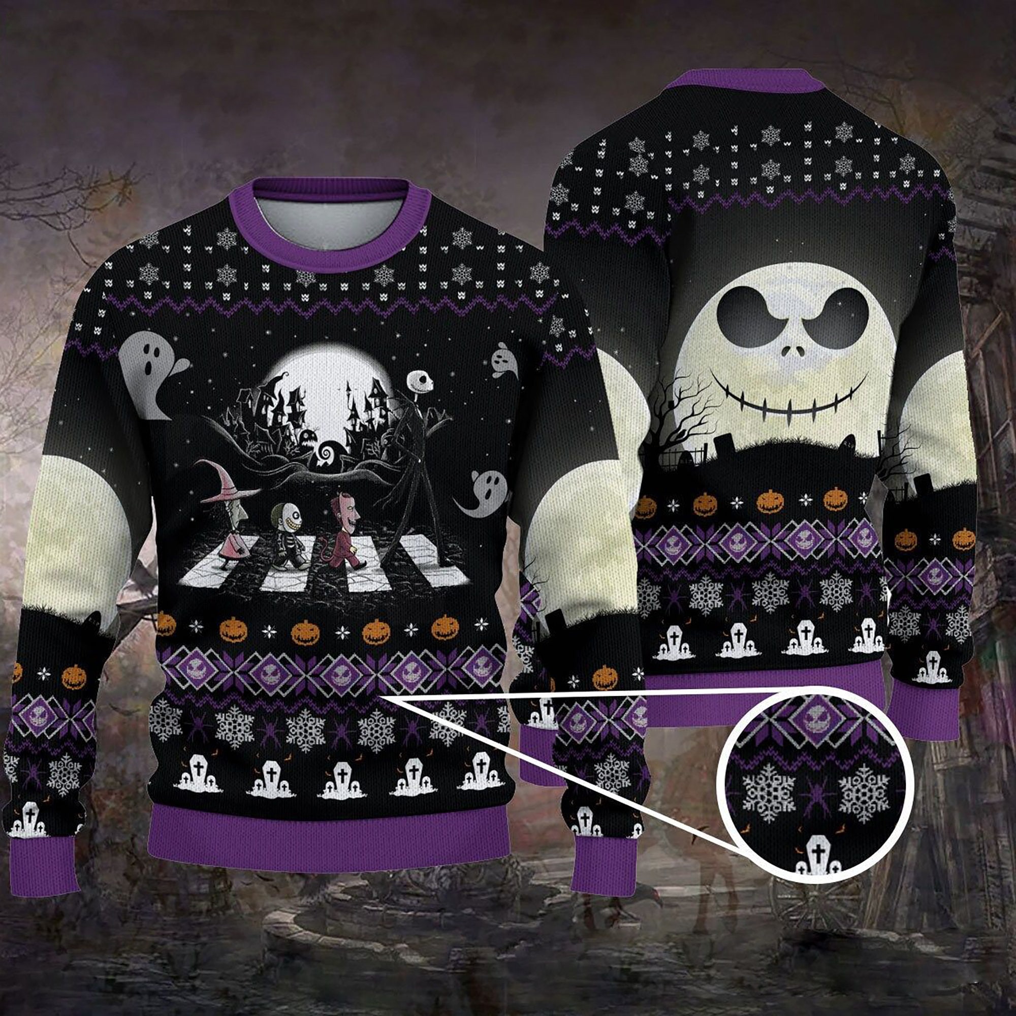 Jack Skellington Family Christmas Nightmare Before Christmas Ugly Christmas Sweater