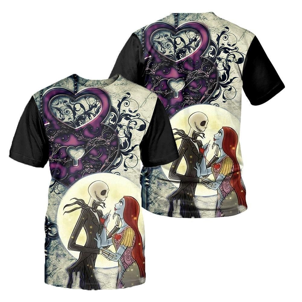 Jack Skellington Sally 3D All Over Print Hoodie & Zip Hoodie