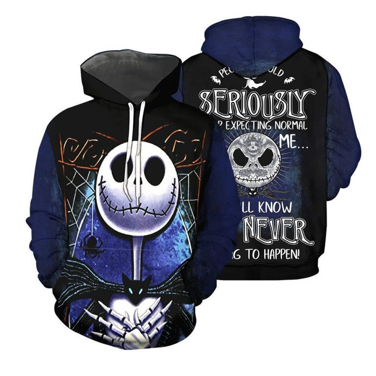 Jack Skellington Seriously Expecting Normal Pumpkin 3D All Over Print Hoodie & Zip Hoodie