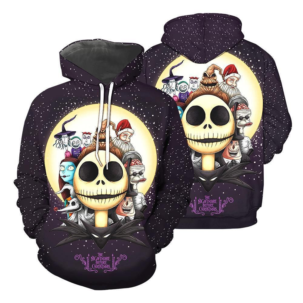 Jack Skellington The Nightmare Before Christmas 3D All Over Print Hoodie & Zip Hoodie