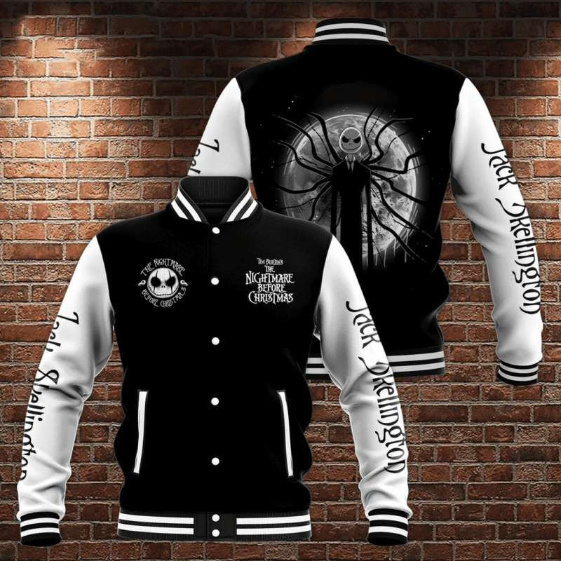 Jack Skellington The Nightmare Before Christmas Baseball Jacket for Men & Women | Movie Fan Gift