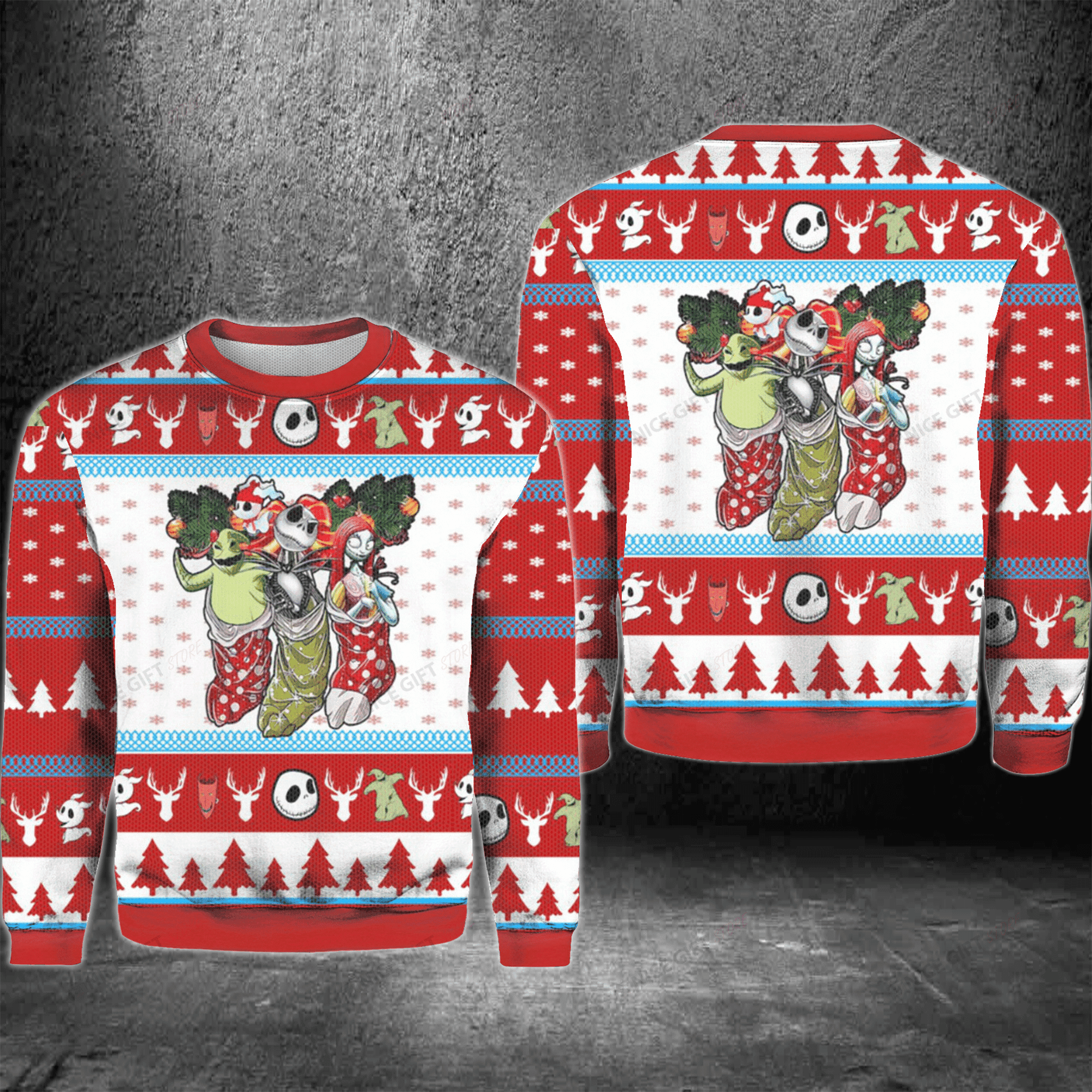 Jack Skellington Ugly Christmas Sweater,