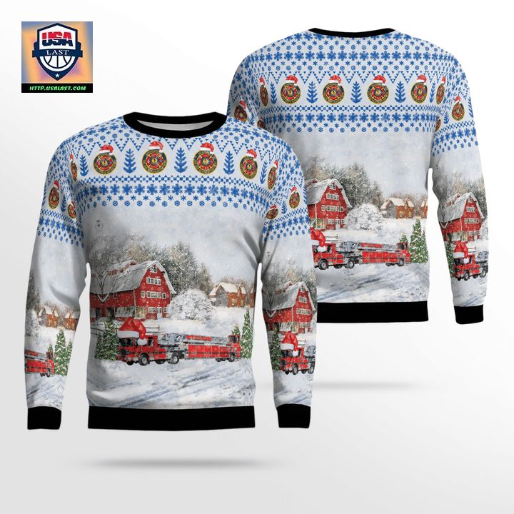 Jacksonville Florida Jacksonville Fire and Rescue Department Ladder 1 Christmas Sweater 3D