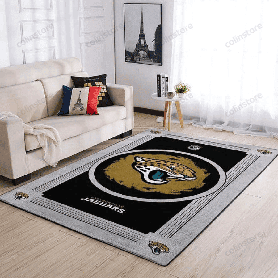 Jacksonville Jaguars 3D Rectangle Area Rug – Full Print Carpet For Living Room & Bedroom Home Decor