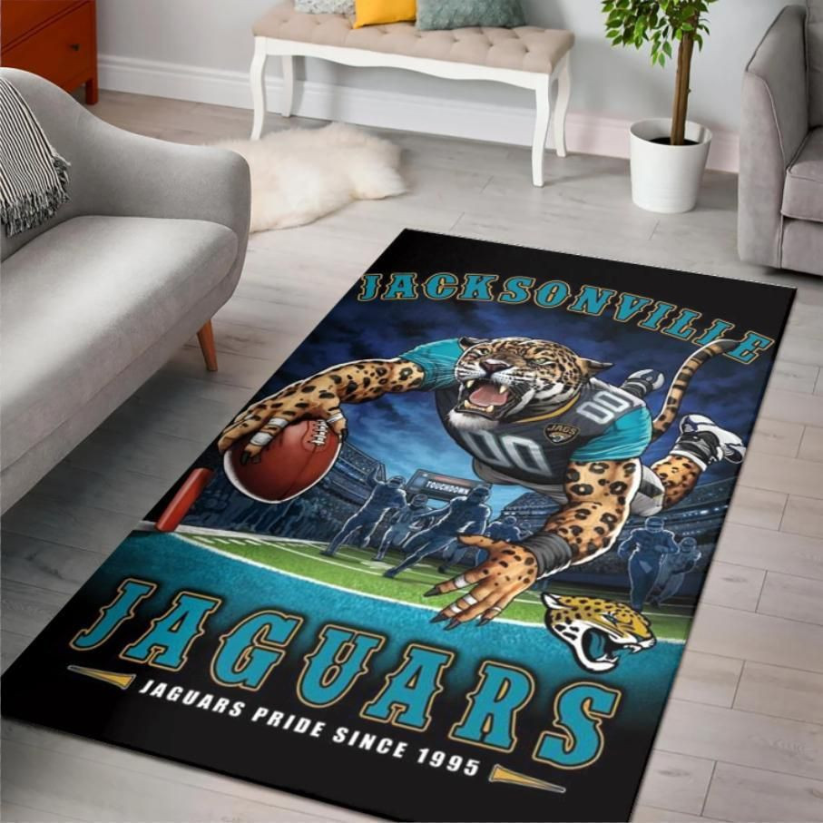 Jacksonville Jaguars Jaguars Pride Since 1995 Rectangle Area Rug – Full Print Carpet For Living Room & Bedroom Home Decor