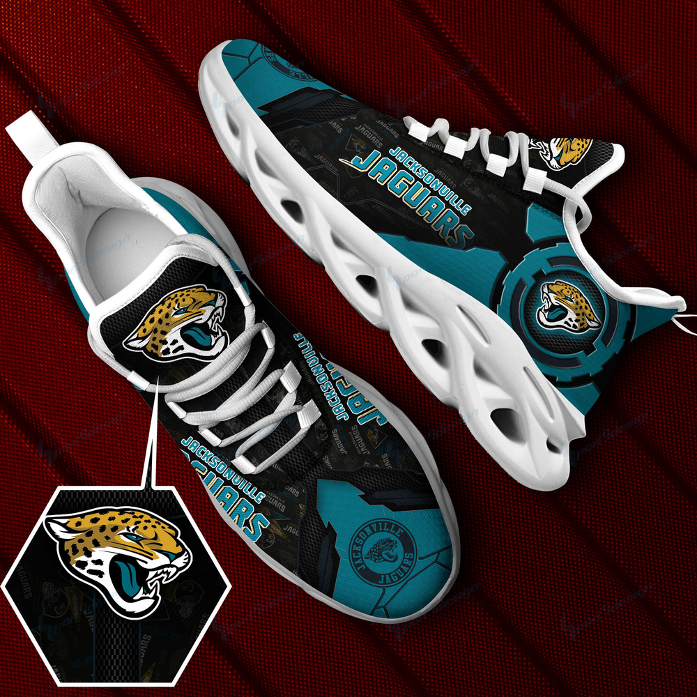 Jacksonville Jaguars Max Soul Shoes Sneakers for Men And Women – NFL Football Fan Shoes, Team Sneakers