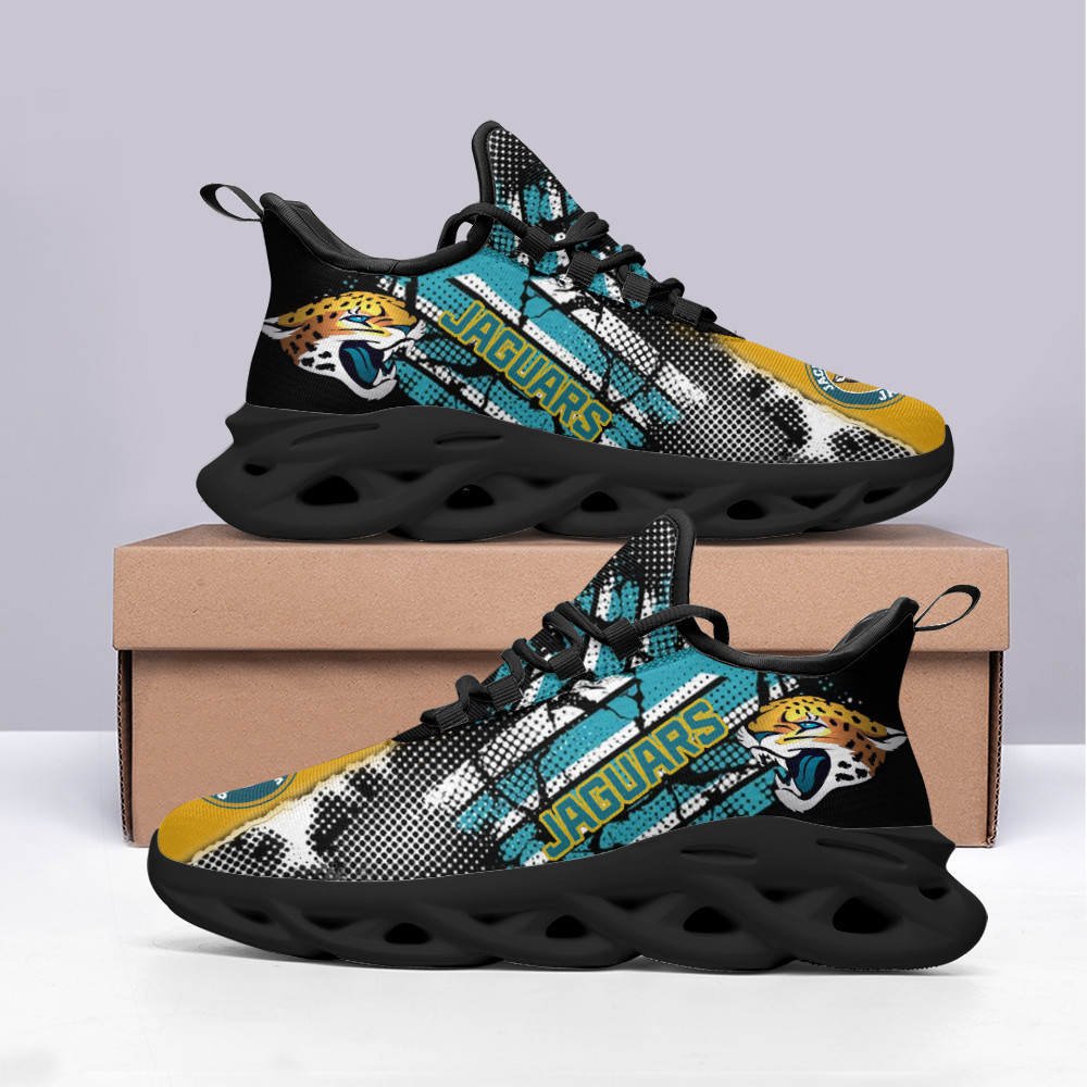 Jacksonville Jaguars Max Soul Shoes Sneakers for Men And Women – NFL Football Fan Shoes, Team Sneakers