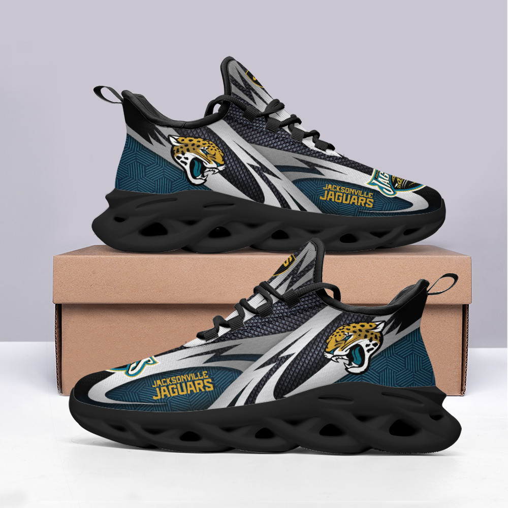 Jacksonville Jaguars Max Soul Shoes Sneakers for Men And Women – NFL Football Fan Shoes, Team Sneakers