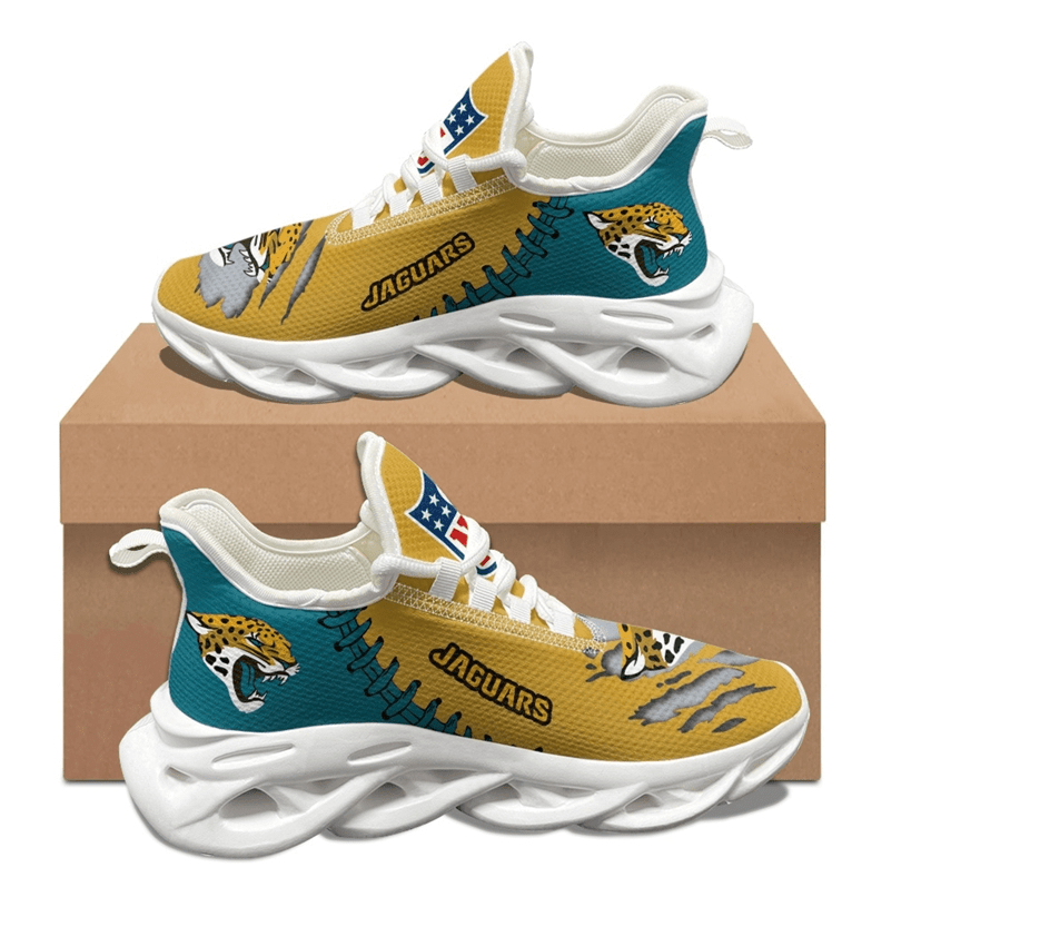 Jacksonville Jaguars Max Soul Shoes Sneakers for Men And Women – NFL Football Fan Shoes, Team Sneakers