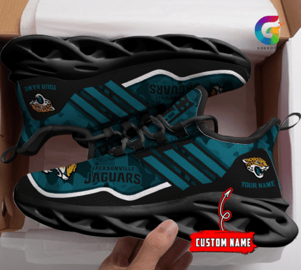 Jacksonville Jaguars Max Soul Shoes Sneakers for Men And Women – NFL Football Fan Shoes, Team Sneakers