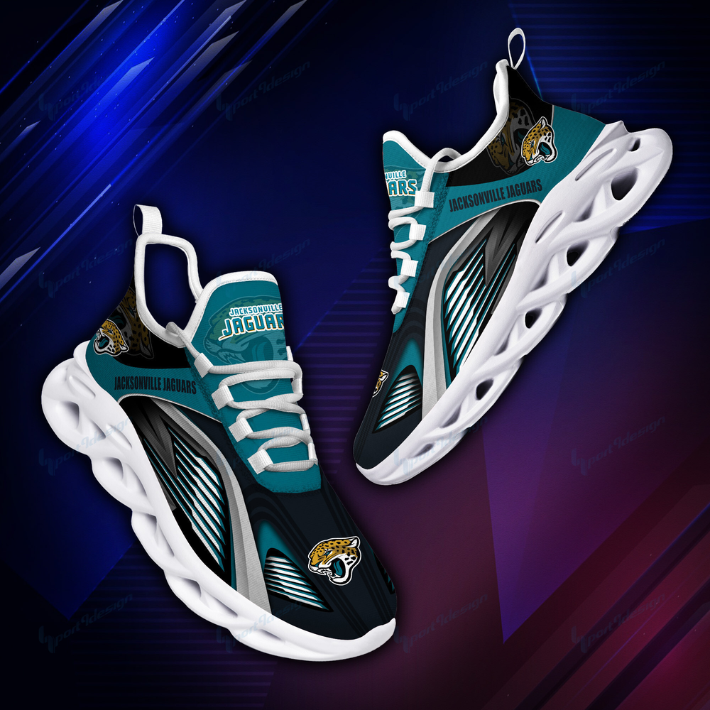 Jacksonville Jaguars Max Soul ShoesSneakers for Men And Women – NFL Football Fan Shoes, Team Sneakers