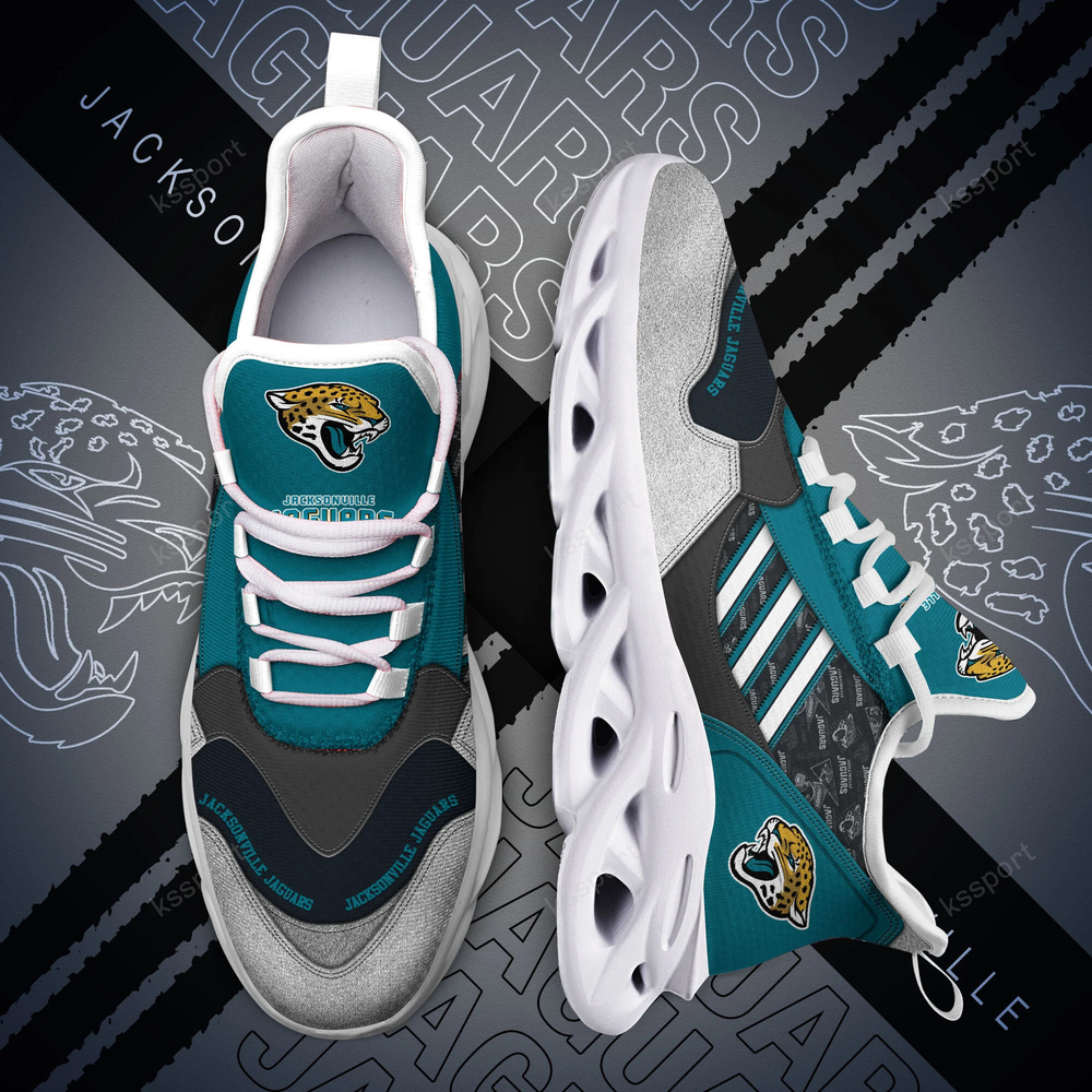 Jacksonville Jaguars Max Soul ShoesSneakers for Men And Women – NFL Football Fan Shoes, Team Sneakers
