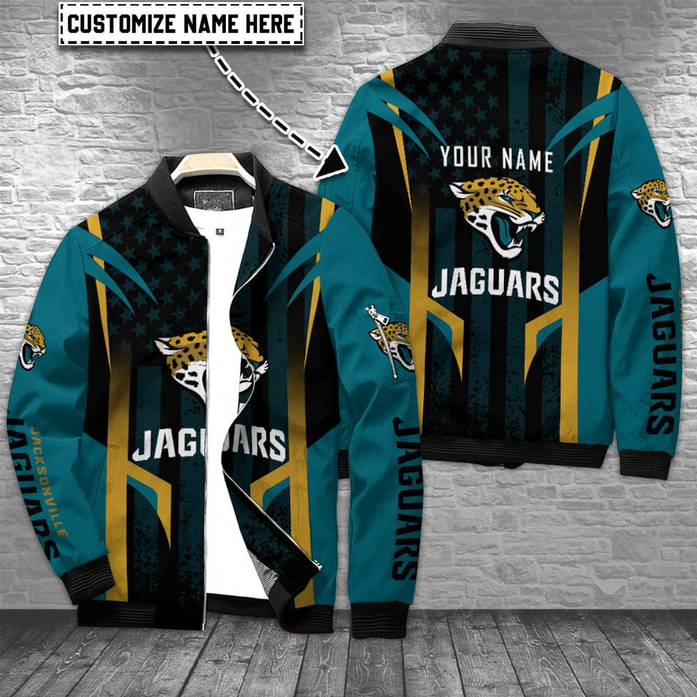 Jacksonville Jaguars Personalized Bomber Jacket | NFL Team Jacket for Men & Women | Football Fan Gift