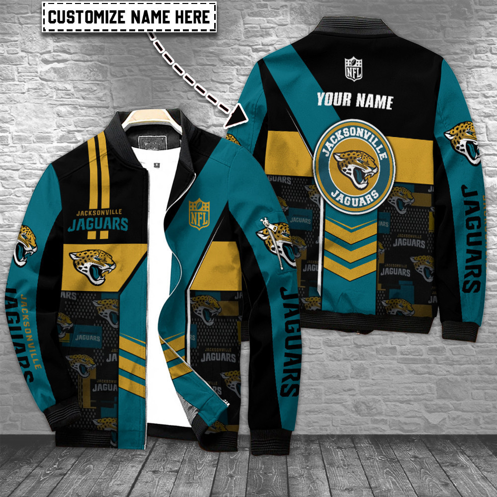 Jacksonville Jaguars Personalized Bomber Jacket | NFL Team Jacket for Men & Women | Football Fan Gift