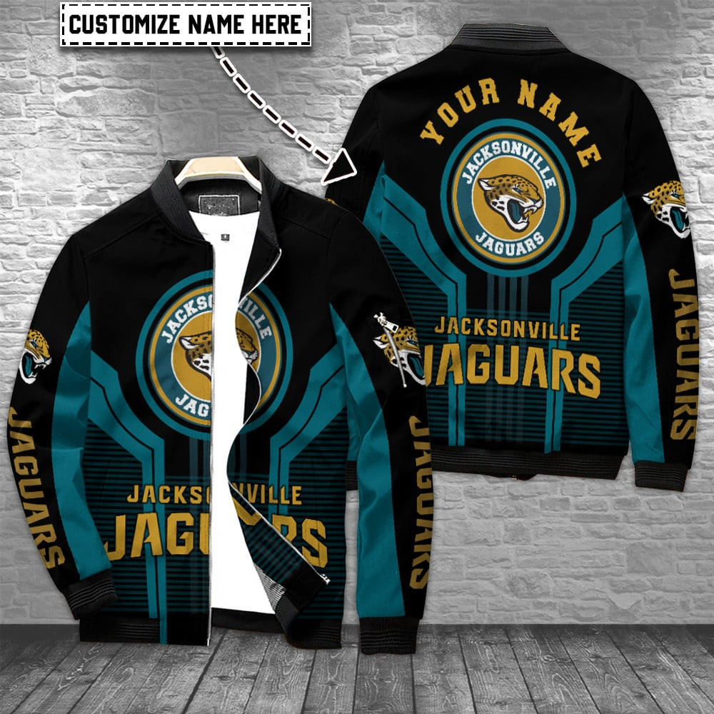 Jacksonville Jaguars Personalized Bomber Jacket | NFL Team Jacket for Men & Women | Football Fan Gift