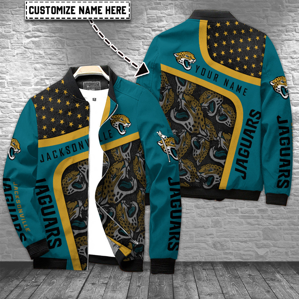 Jacksonville Jaguars Personalized Bomber Jacket | NFL Team Jacket for Men & Women | Football Fan Gift