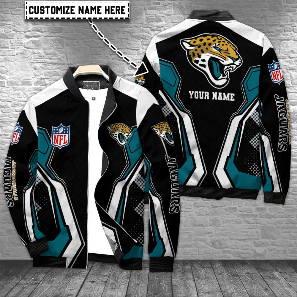 Jacksonville Jaguars Personalized Bomber Jacket | NFL Team Jacket for Men & Women | Football Fan Gift