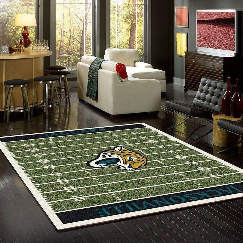 Jacksonville Jaguars Rectangle Area Rug – Full Print Carpet For Living Room & Bedroom Home Decor