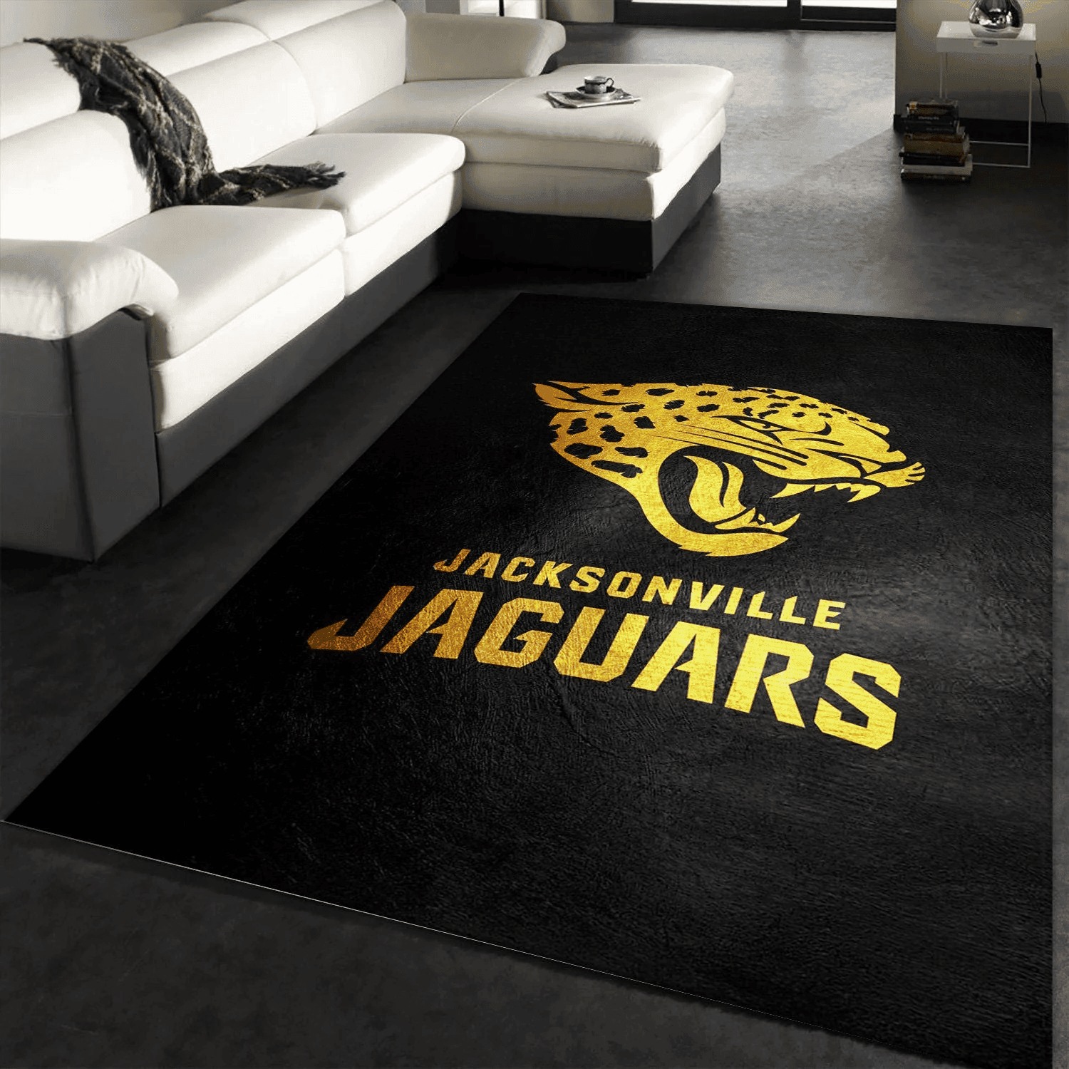 Jacksonville Jaguars Rectangle Area Rug – Full Print Carpet For Living Room & Bedroom Home Decor