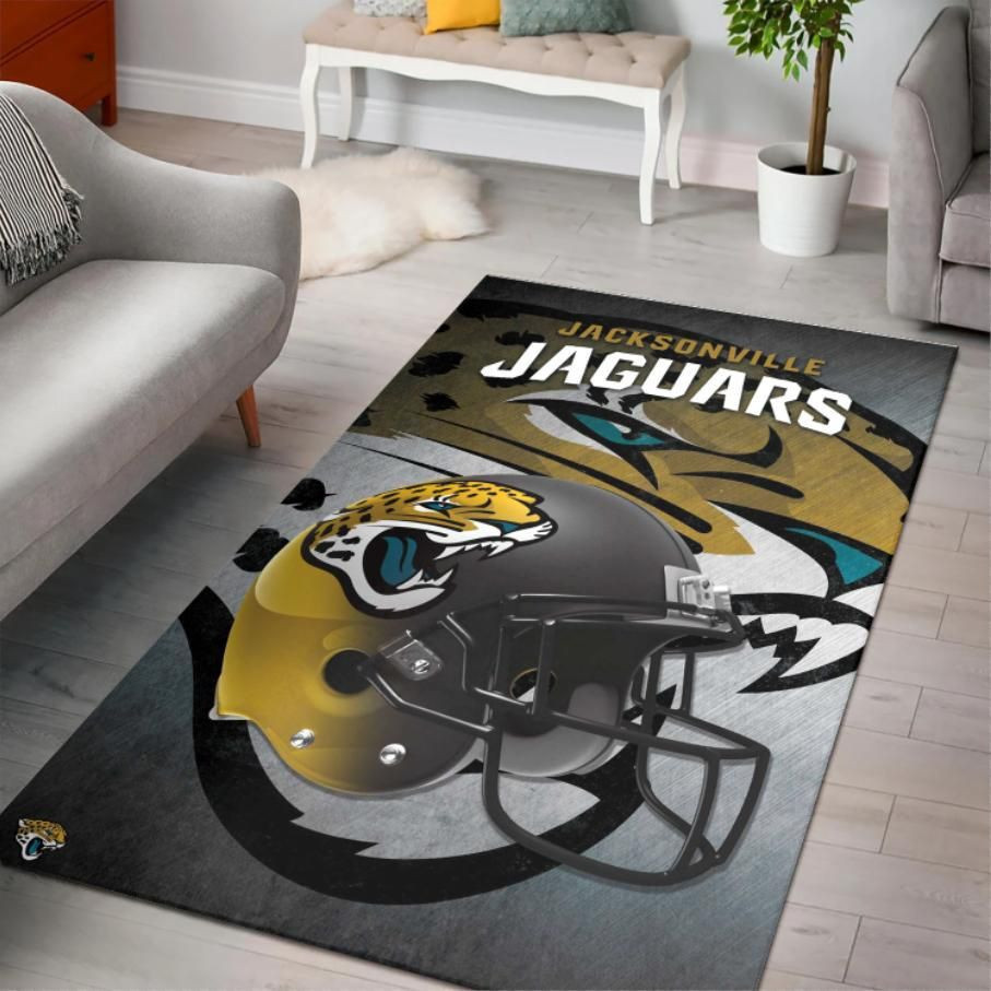 Jacksonville Jaguars Rectangle Area Rug – Full Print Carpet For Living Room & Bedroom Home Decor