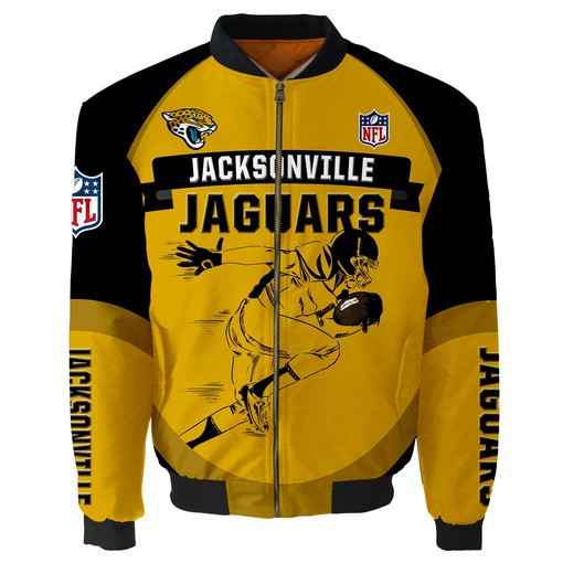 Jacksonville Jaguars Thick Bomber Jacket | NFL Team Jacket for Men & Women | Football Fan Gift