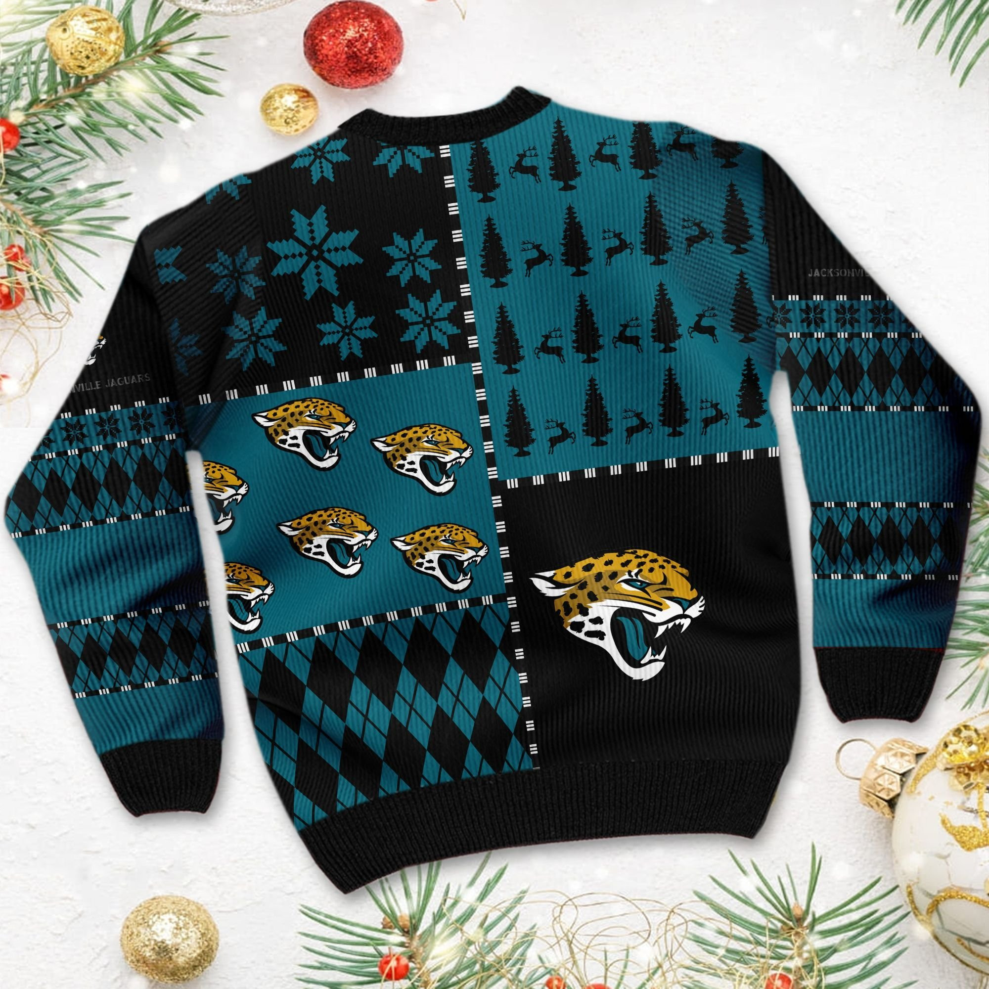 Jacksonville Jaguars Ugly Christmas Sweater Perfect Holiday Gift - Image 4