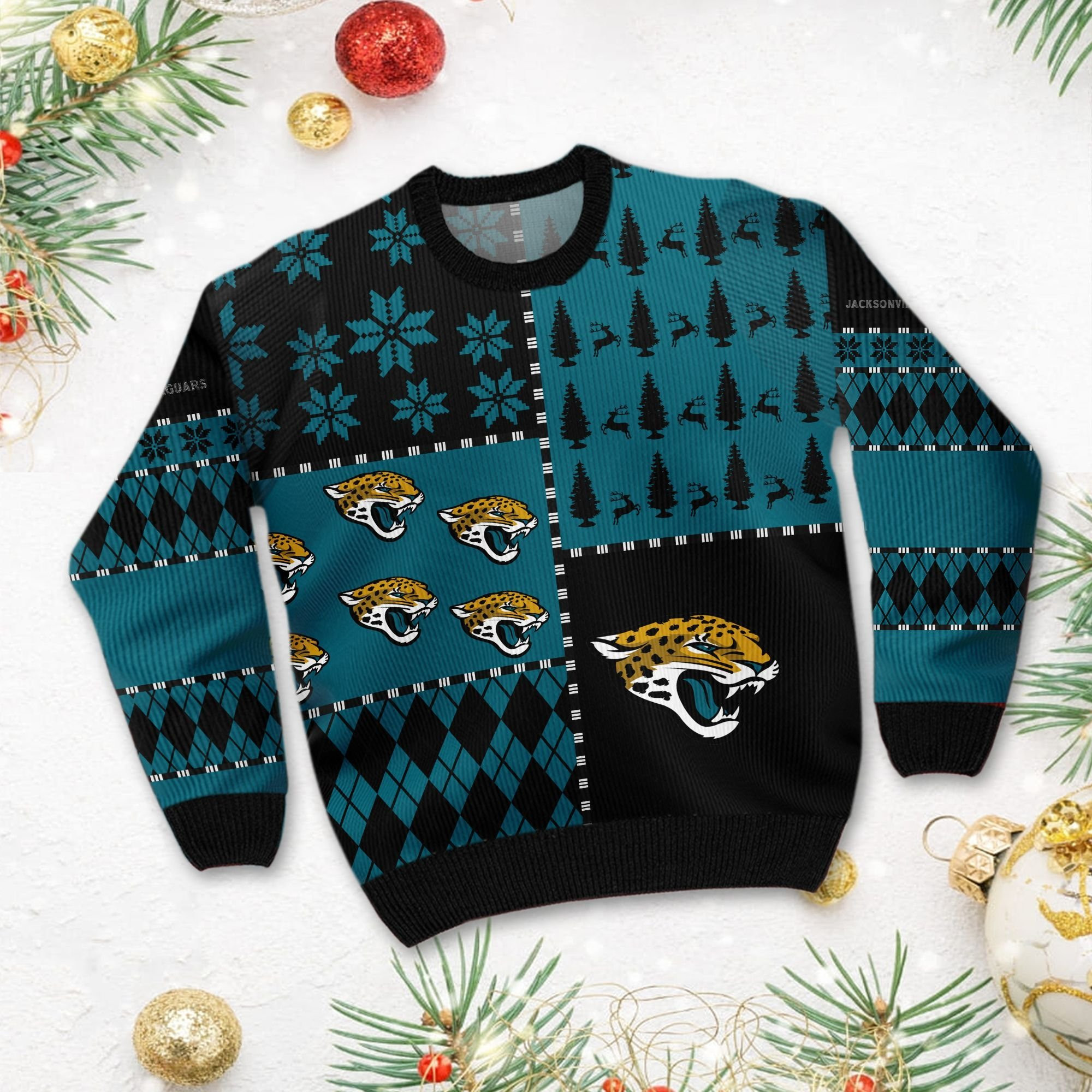 Jacksonville Jaguars Ugly Christmas Sweater Perfect Holiday Gift - Image 3